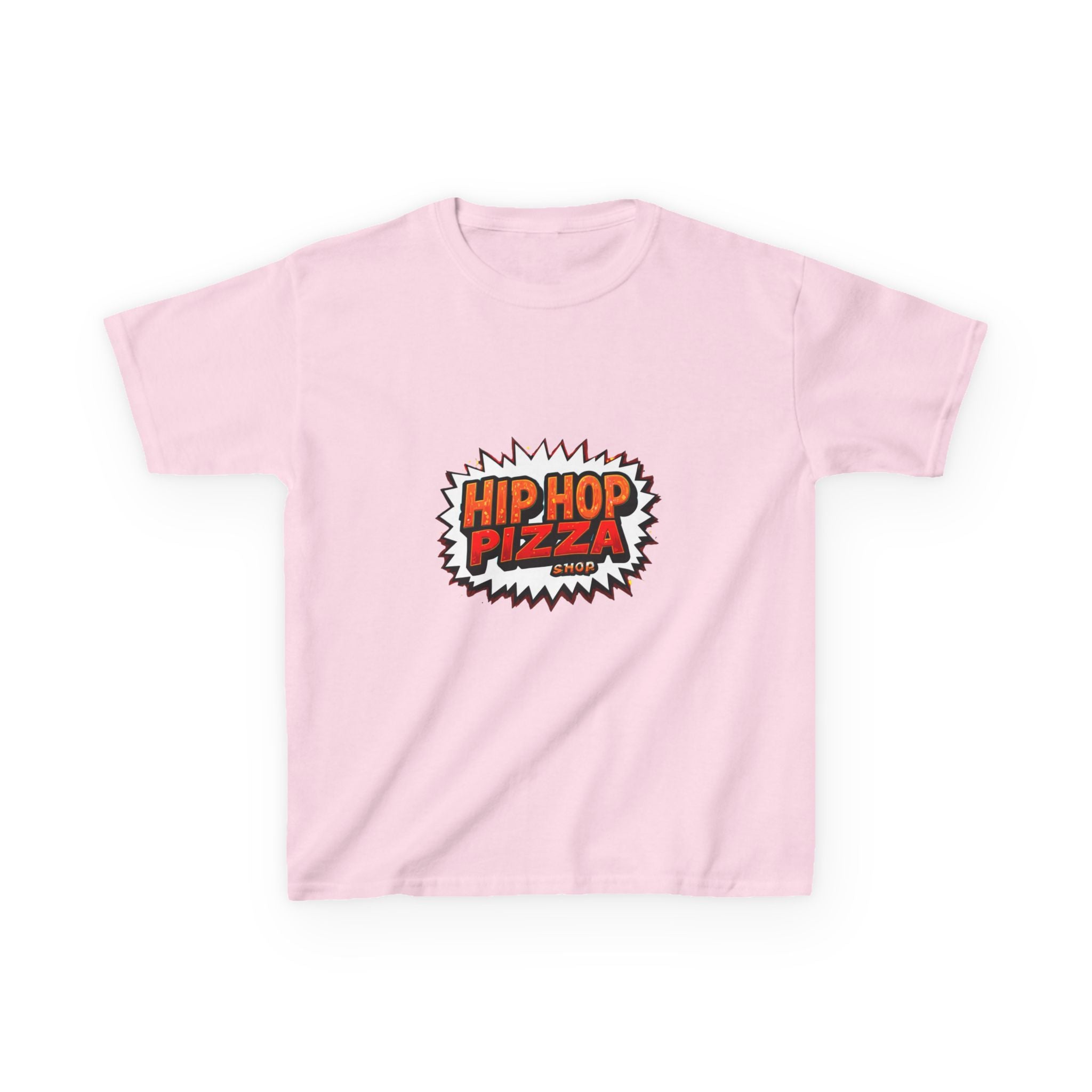 Kids T‑Shirt — 'Hip Hop Pizza' Retro Comic Logo Tee for Children