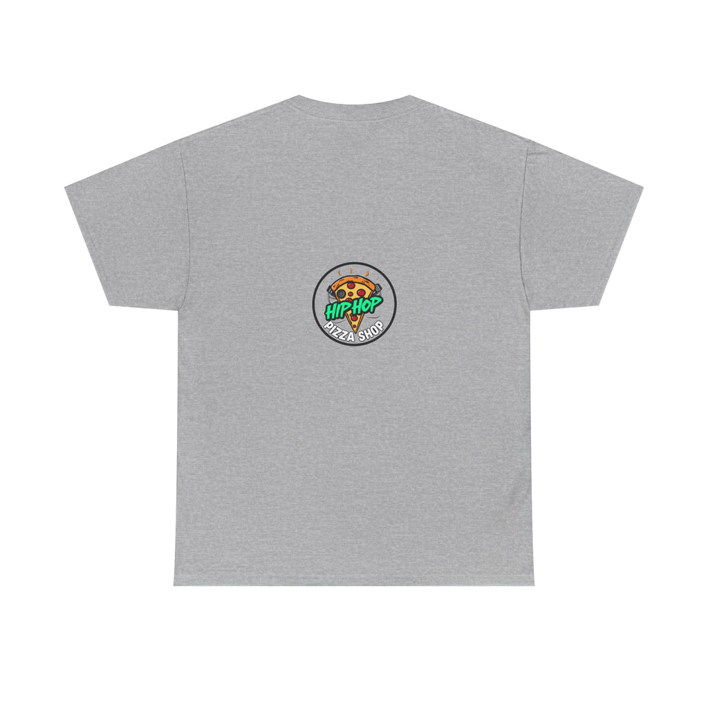 Hip Hop Pizza Tee — Retro Comic Logo Graphic T-Shirt