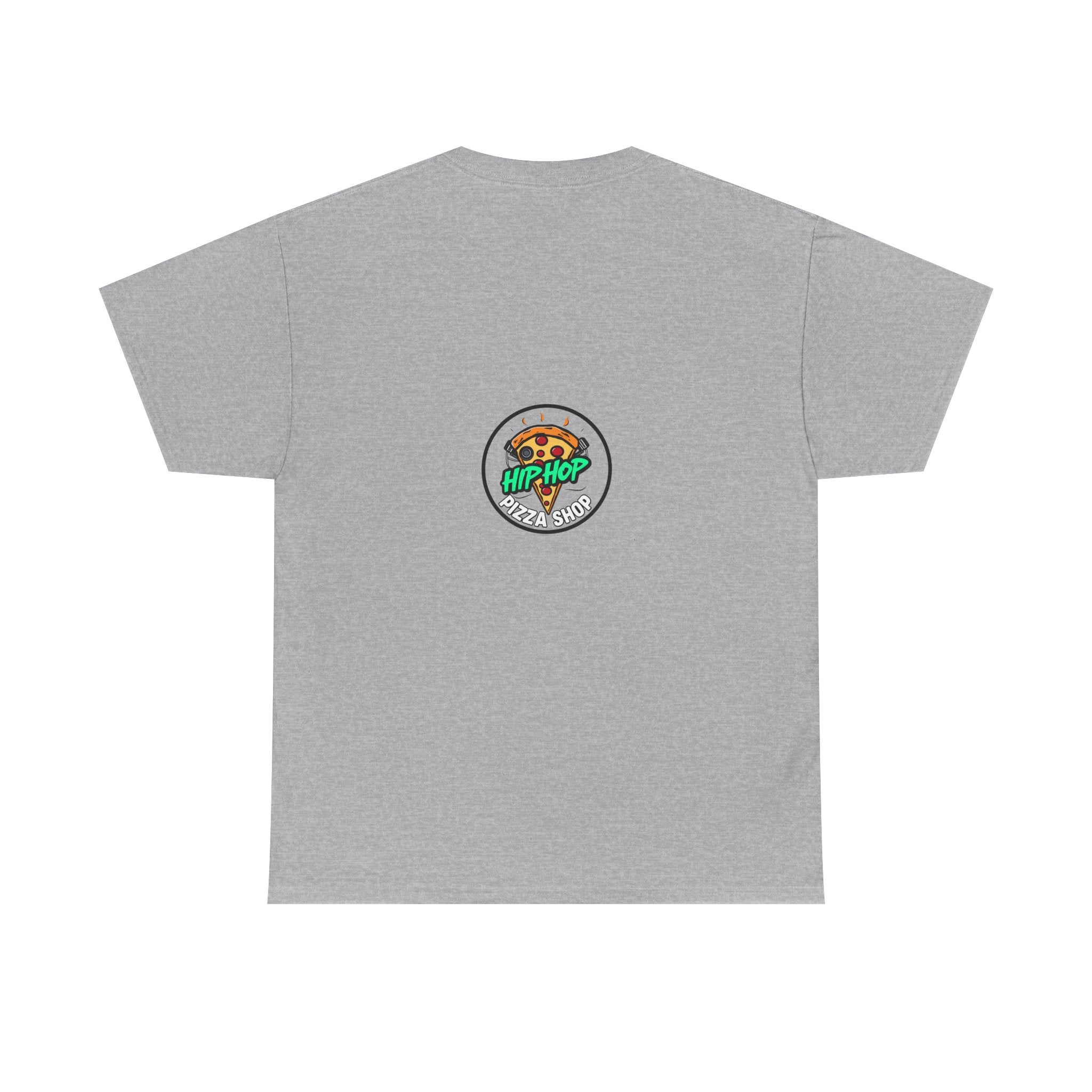 Hip Hop Pizza Tee — Retro Comic Logo Graphic T-Shirt