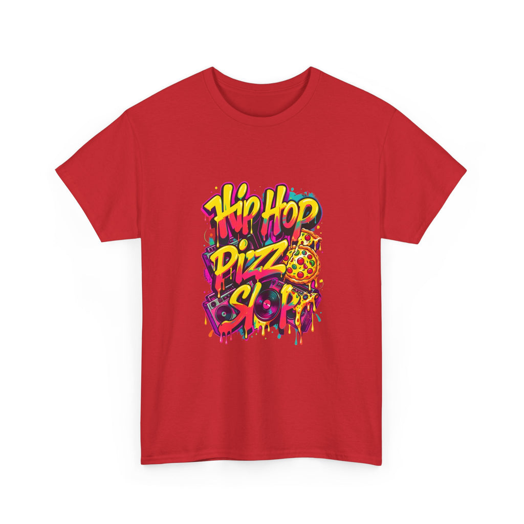 Hip Hop Pizza Skit T-Shirt — Retro Graffiti Pizza Tee