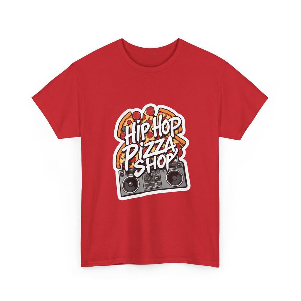 Hip Hop Pizza Shop T-Shirt — Retro Boombox Pizza Graphic Tee