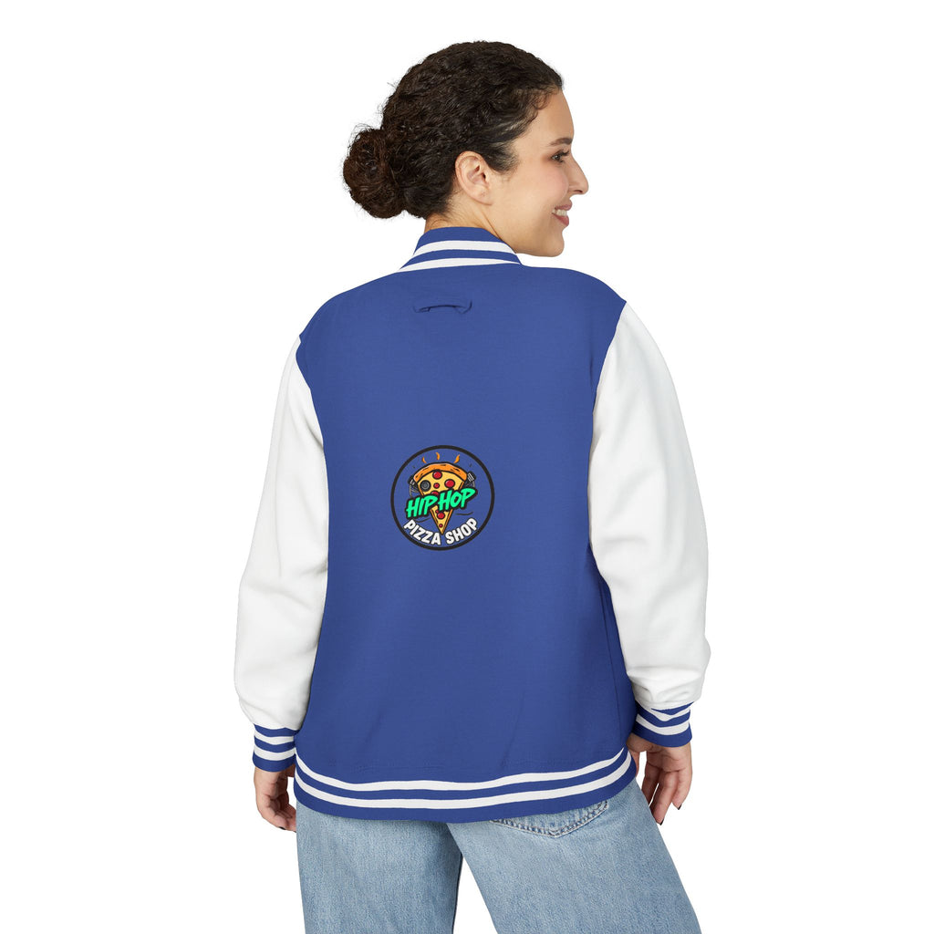 Letterman Jacket - 'Hip Hop Pizza Shop' Retro Varsity Bomber