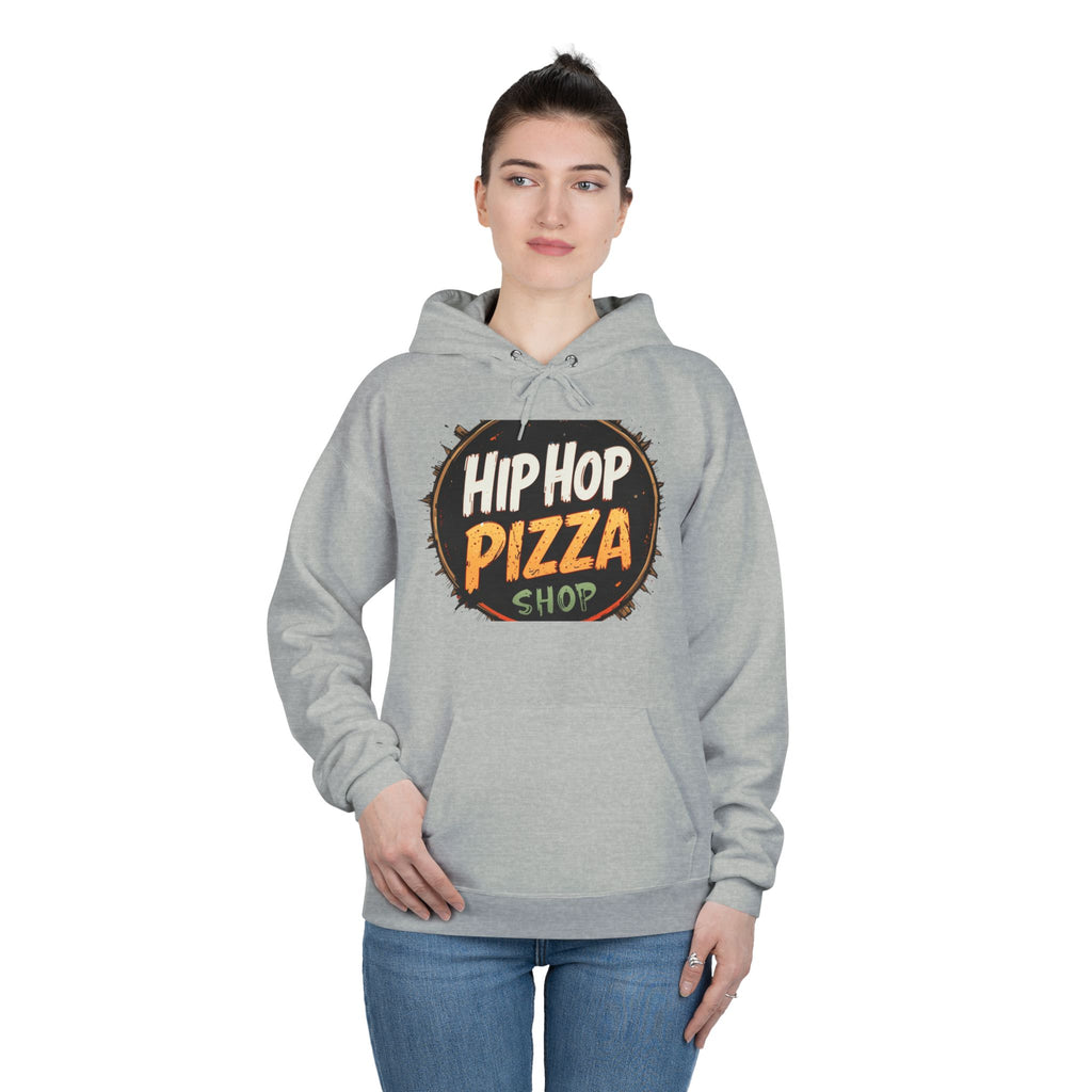Hip Hop Pizza Shop Hoodie — Retro Pizza Logo Pullover