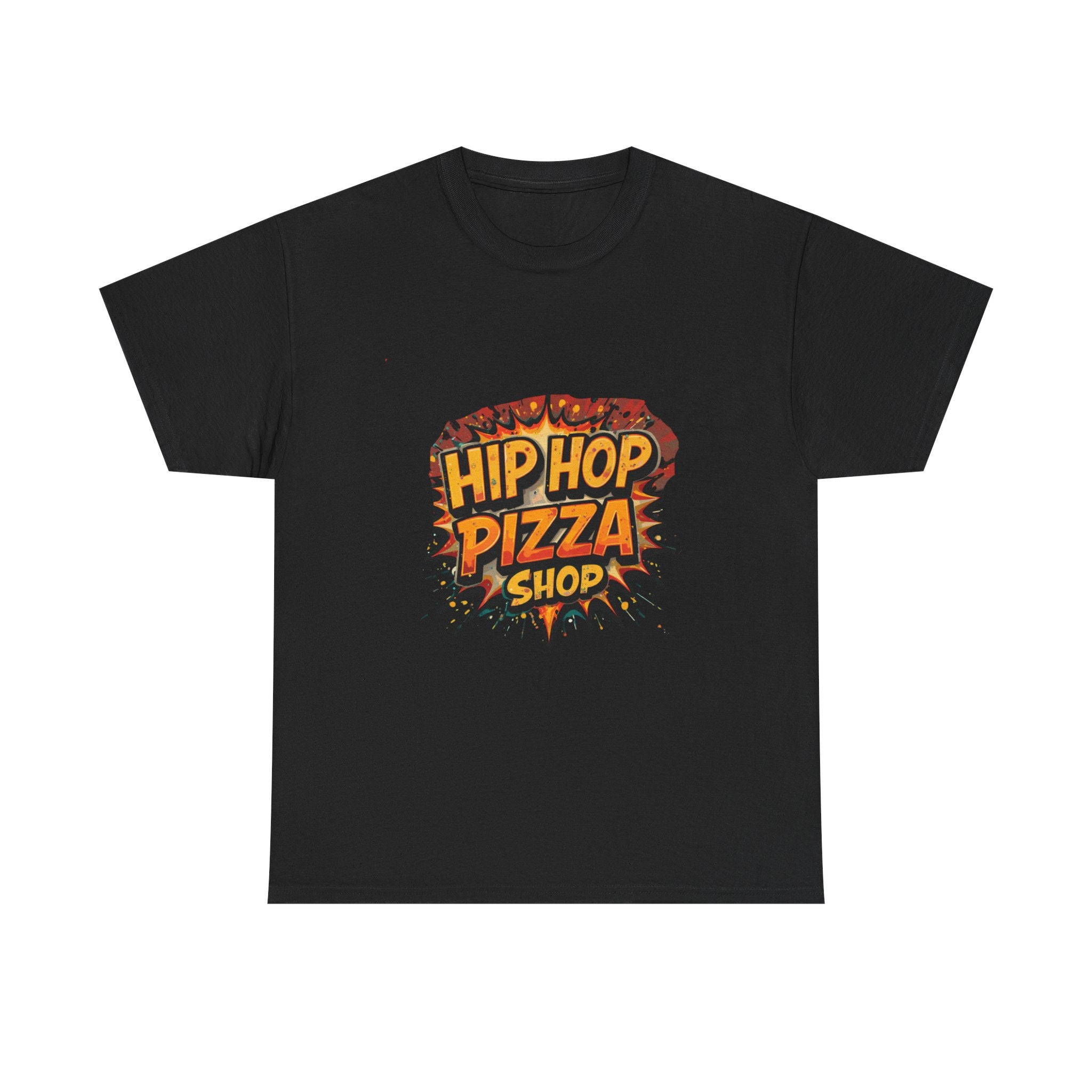 Hip Hop Pizza Shop T-Shirt — Retro Comic Pizza Logo Tee