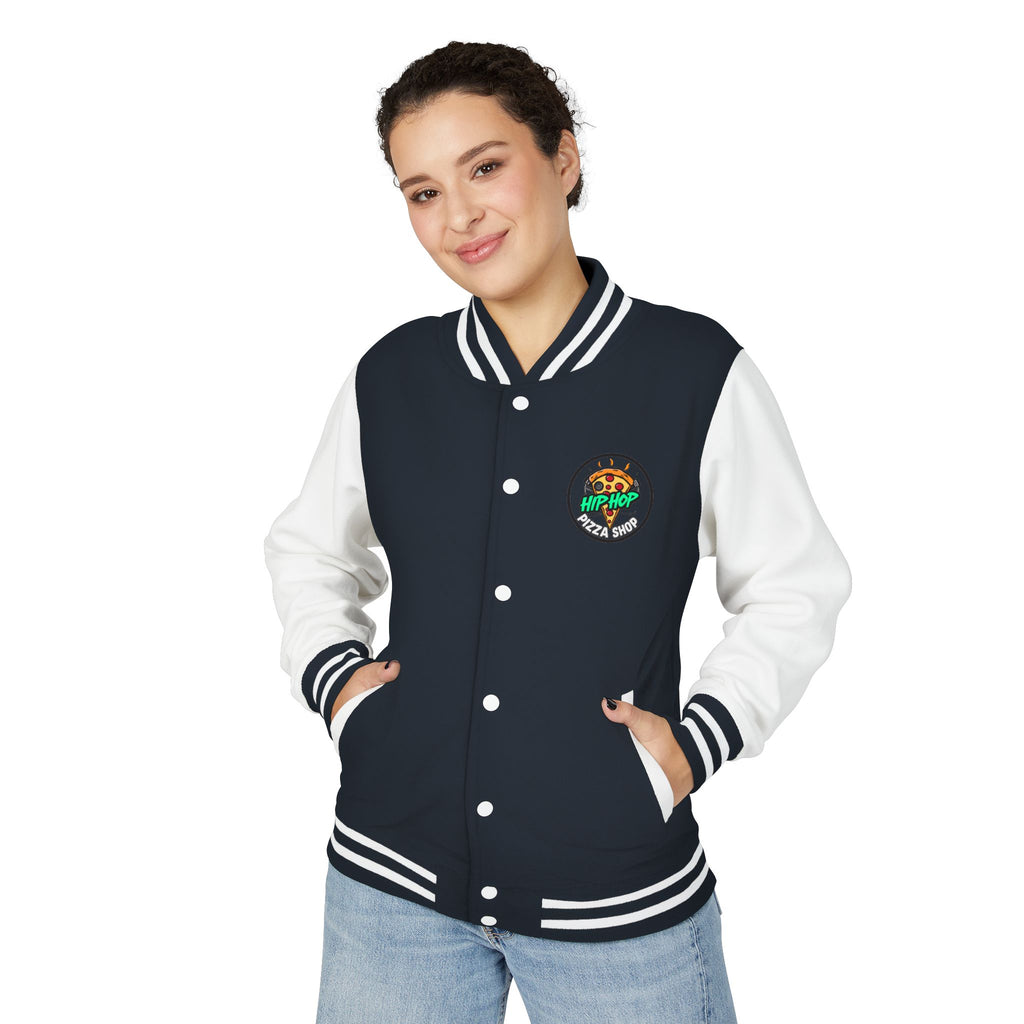 Letterman Jacket - 'Hip Hop Pizza Shop' Retro Varsity Bomber