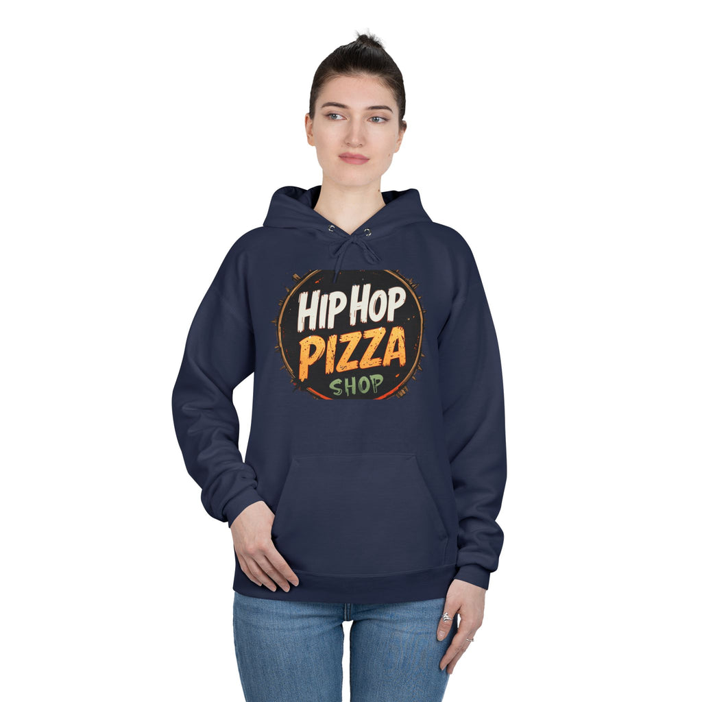 Hip Hop Pizza Shop Hoodie — Retro Pizza Logo Pullover