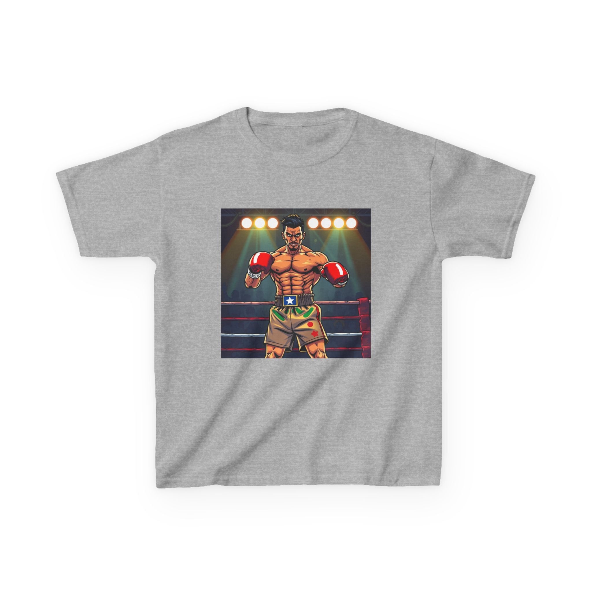 Kids Boxing Champion T‑Shirt — Vintage Ring Fighter Graphic Tee for Boys