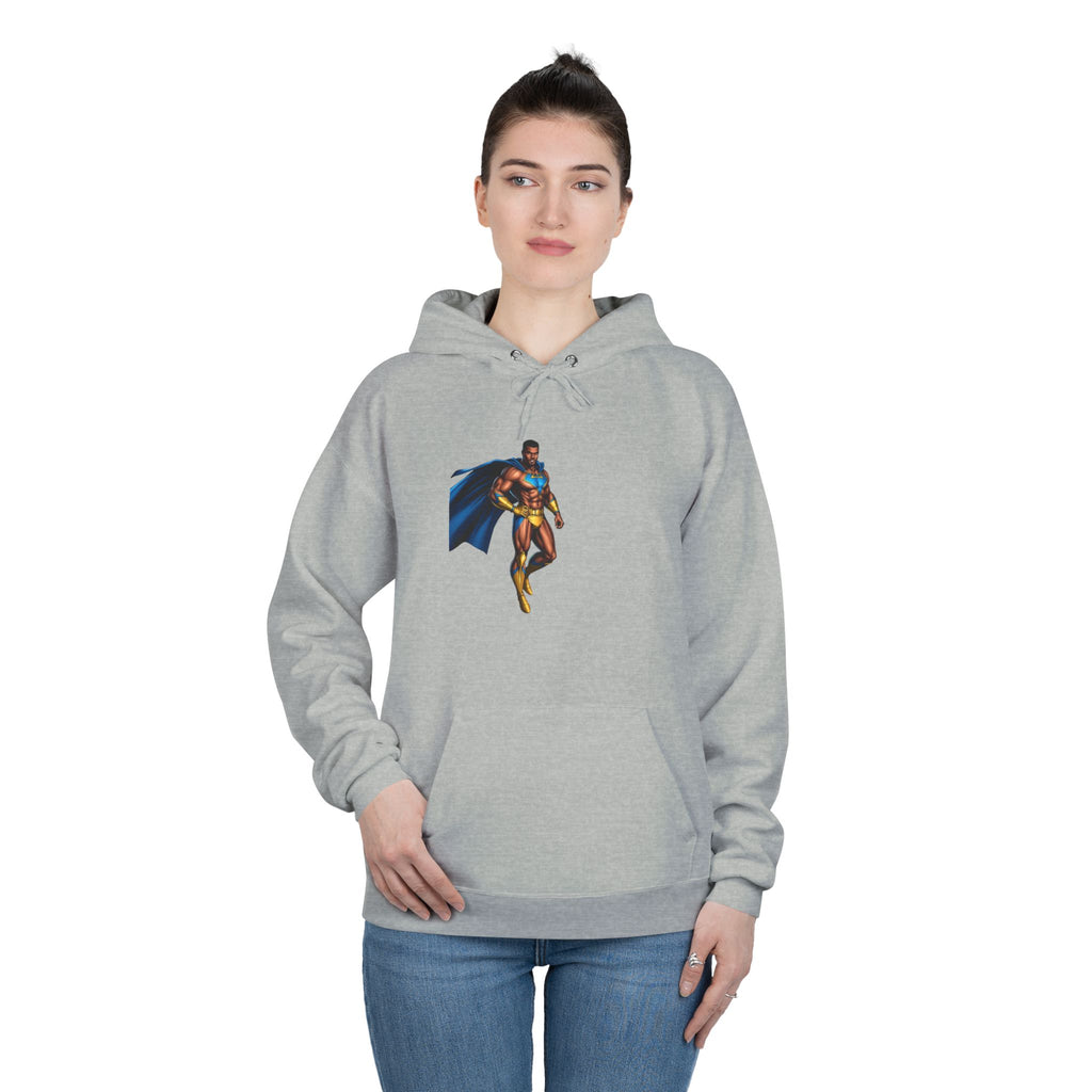 Superhero Graphic Hoodie — "Hip Hop" Pizza Emblem