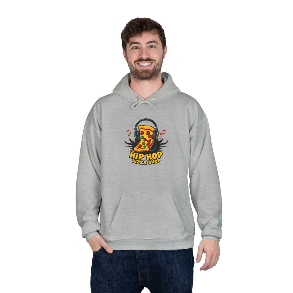 Hip Hop Pizza Hoodie — Retro Pizza Slice DJ Pullover