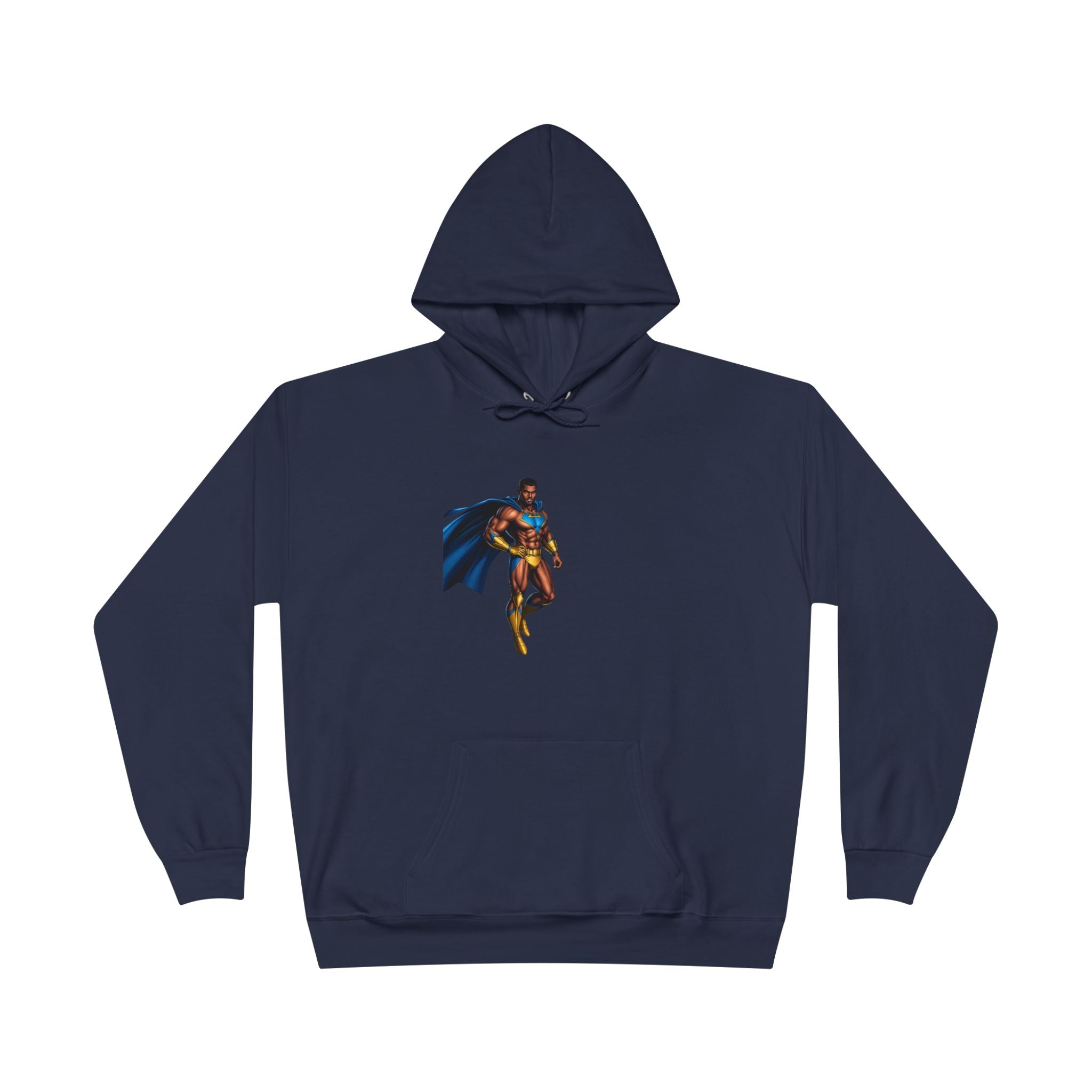Superhero Graphic Hoodie — "Hip Hop" Pizza Emblem