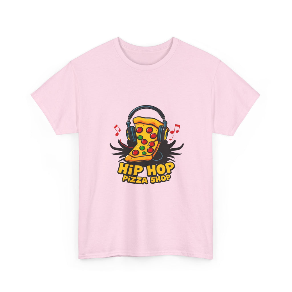 Hip Hop Pizza Shop T-Shirt — Retro Music Pizza Slice Graphic Tee