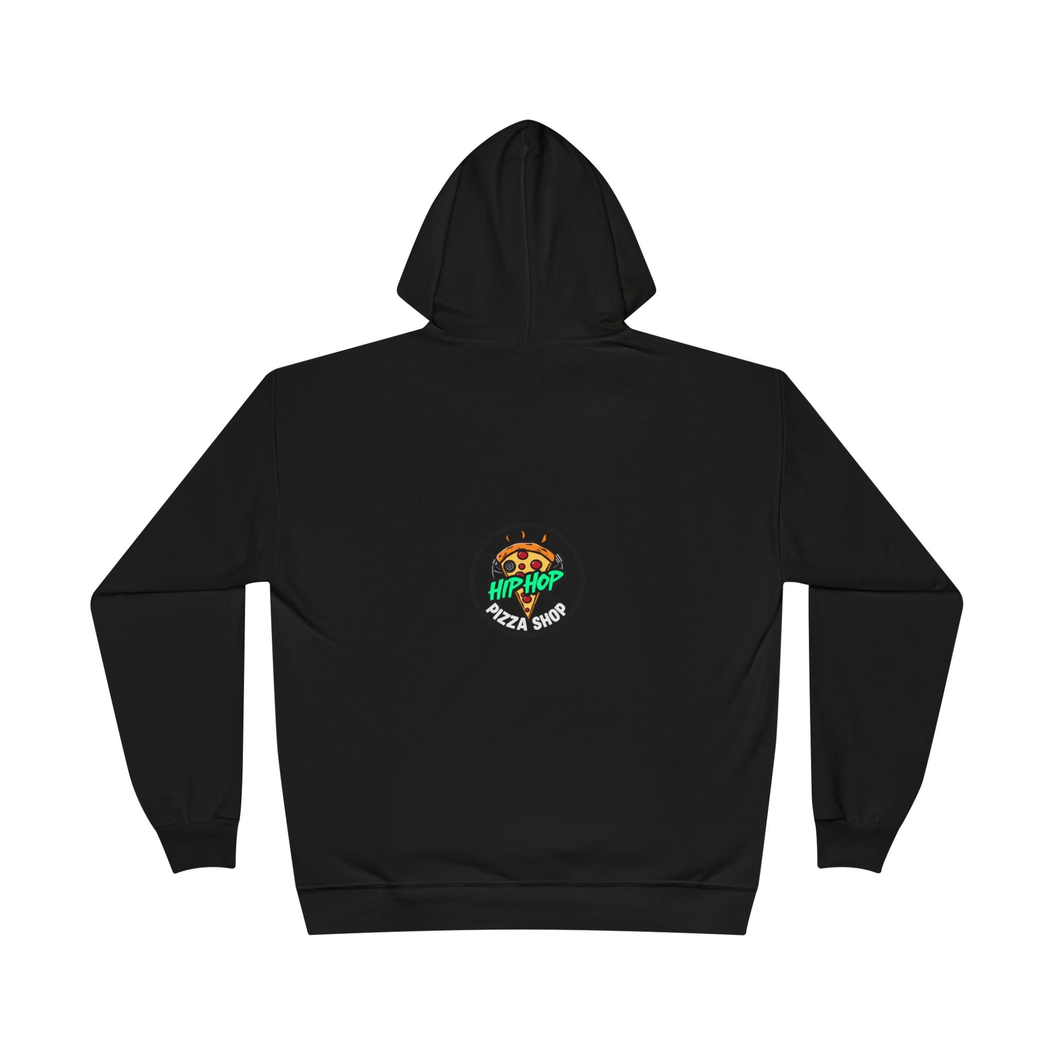 Hip Hop Pizza Graphic Hoodie — Streetwear Pizza Logo Pullover