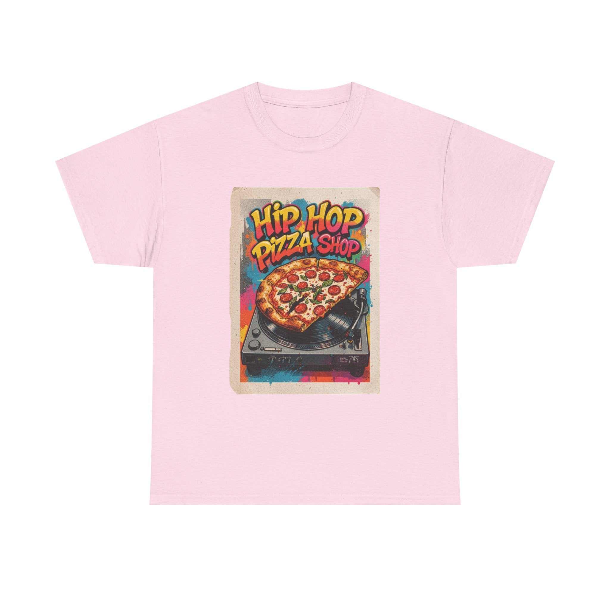 Hip Hop Pizza Shop T-Shirt — Retro DJ Pizza Graphic Tee