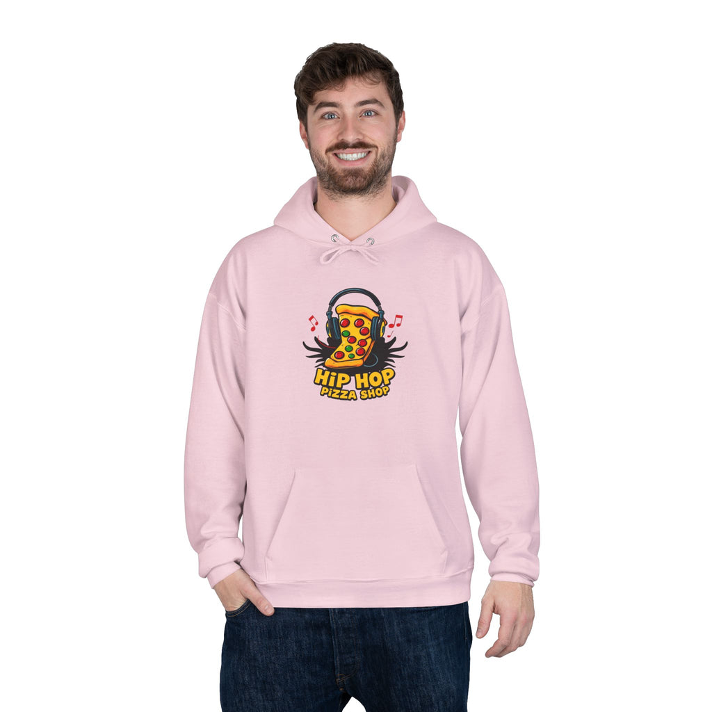 Hip Hop Pizza Hoodie — Retro Pizza Slice DJ Pullover