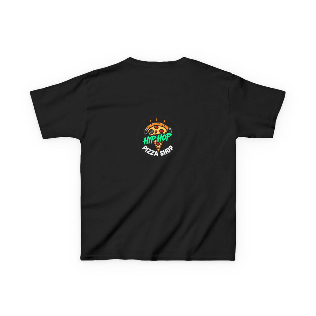 Kids Hip Hop Pizza T-Shirt — Fun Pizza Slice with Headphones Graphic