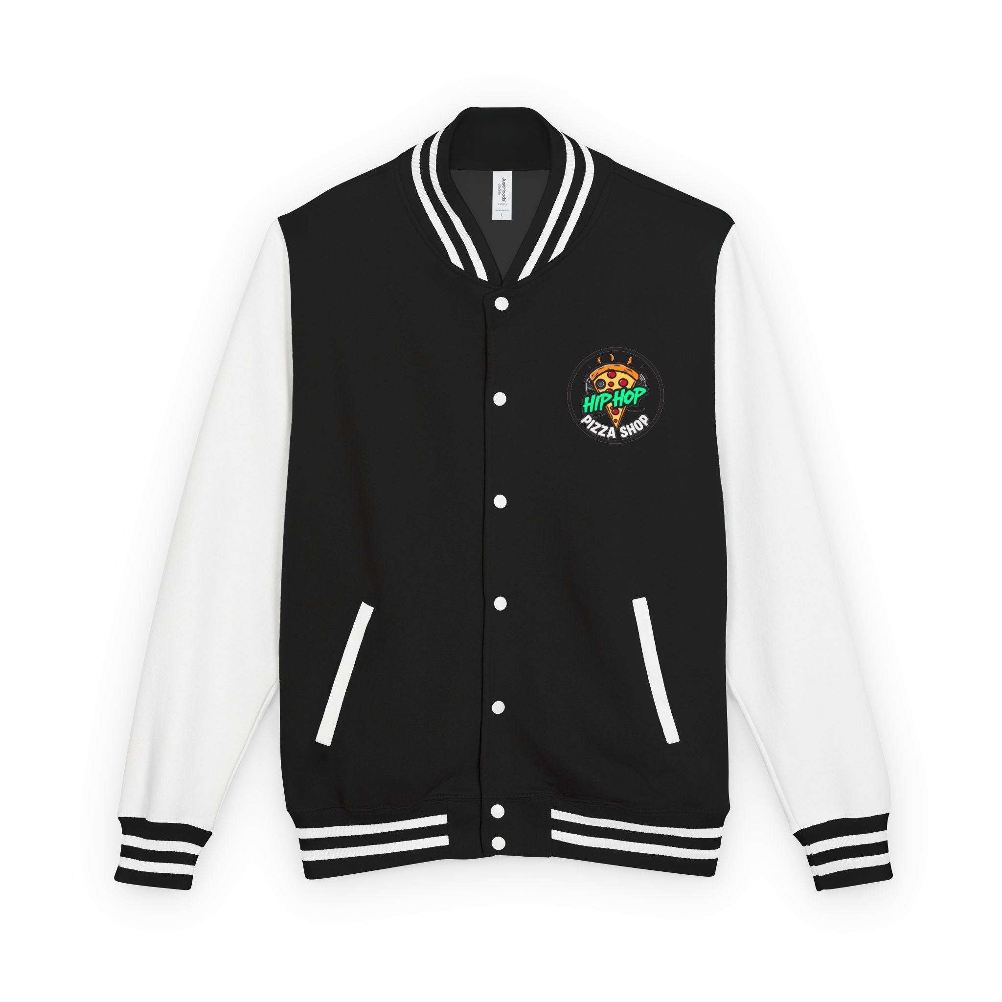 Letterman Jacket - 'Hip Hop Pizza Shop' Retro Varsity Bomber