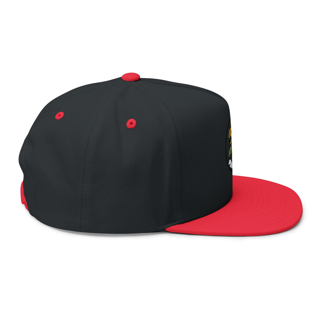 Pizza Slice Patch Flat Bill Cap — Hip Hop Pizza Embroidered Snapback