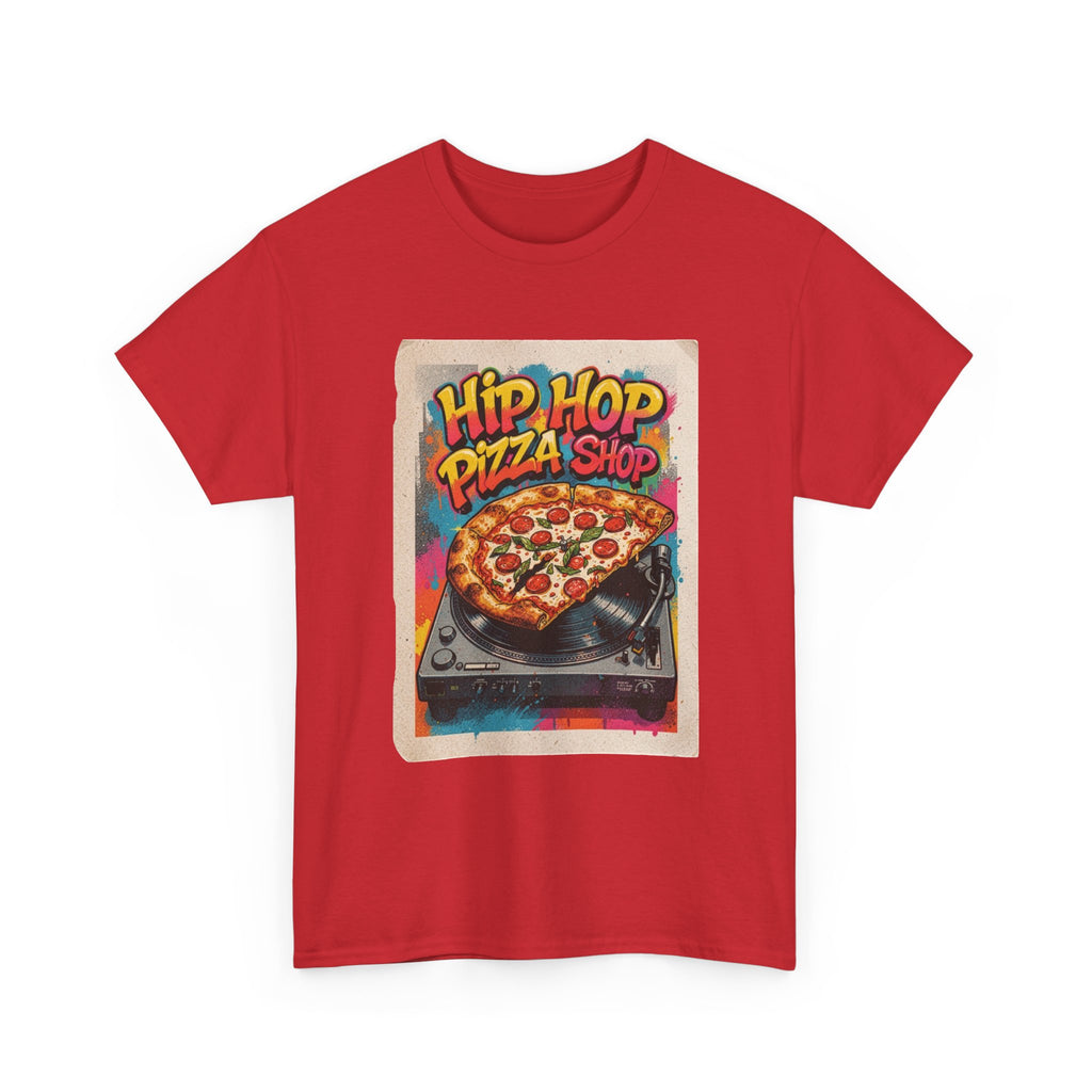 Hip Hop Pizza Shop T-Shirt — Retro DJ Pizza Graphic Tee