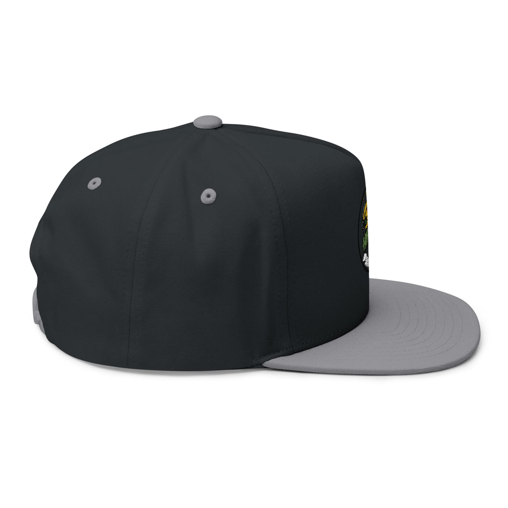 Pizza Slice Patch Flat Bill Cap — Hip Hop Pizza Embroidered Snapback